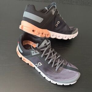 On Cloud X Women’s Running Shoes - Black/Asphalt/Rose - Size 9.5